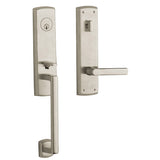 Baldwin Estate - 85387 Soho 3/4 Escutcheon Handleset - Single Cylinder - Emergency Egress with Interior Lever
