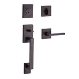 Baldwin Reserve - La Jolla Full Dummy Handleset - Contemporary Square Rose and Square Lever