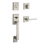 Baldwin Reserve - La Jolla Full Dummy Handleset - Contemporary Square Rose and Square Lever