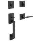 Baldwin Reserve - La Jolla Full Dummy Handleset - Contemporary Square Rose and Square Lever