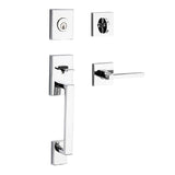 Baldwin Reserve - La Jolla Full Dummy Handleset - Contemporary Square Rose and Square Lever