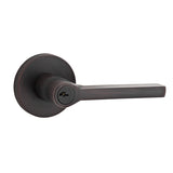 Reserve Square Keyed Entry Leverset with Contemporary Round Rose