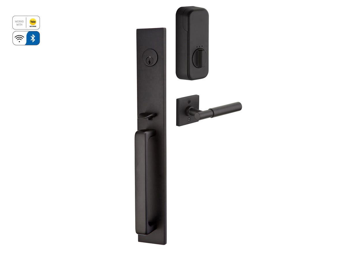 Emtek Lausanne Single Cylinder Handleset with Helios Lever