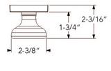 Vashon Knob with Contemporary 5" Rose- Privacy