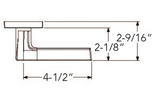 Anaheim Hills Lever with Contemporary 5" Rose- Privacy