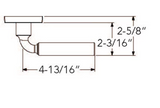 La Conner Lever with Stepped Round Rose- Privacy
