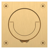 Baldwin Flush Cup Handle 3-1/2" x 3-1/2" (0397) in Lifetime (PVD) Satin Brass