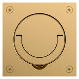 Baldwin Flush Cup Handle 3-1/2" x 3-1/2" (0397) in Non-Lacquered Brass