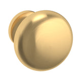 Baldwin Classic Cabinet Knob 1" diameter (4704) in Lifetime (PVD) Satin Brass