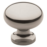 Baldwin Classic Cabinet Knob 1" diameter (4704) in Lifetime (PVD) Polished Nickel