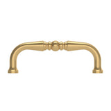 Baldwin Colonial Pull 4" CTC (4964) in Lifetime (PVD) Satin Brass, side profile