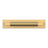 Baldwin Contemporary Back Plate 4" CTC (4926) in Lifetime (PVD) Satin Brass, front
