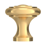 Baldwin Dominion Cabinet Knob 1" diameter (4490) in Lifetime (PVD) Satin Brass, side profile