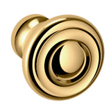 Baldwin Dominion Cabinet Knob 1" diameter (4490) in Lifetime (PVD) Polished Brass