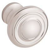Baldwin Dominion Cabinet Knob 1" diameter (4490) in Lifetime (PVD) Polished Nickel