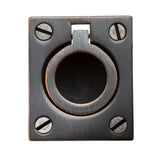Baldwin Flush Ring Pull 1-1/4" x 1-1/2" (0392) in Venetian Bronze