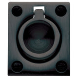 Baldwin Flush Ring Pull 1-1/4" x 1-1/2" (0392) in Satin Black