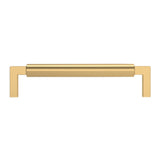 Baldwin Gramercy Appliance Pull 8" CTC (4641) in Lifetime (PVD) Satin Brass, side profile