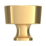 Baldwin Hollywood Hills Cabinet Knob 1-1/4" diameter (4972) in Lifetime (PVD) Satin Brass, side profile