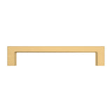 Baldwin Minneapolis Appliance Pull 8" CTC (4657) in Lifetime (PVD) Satin Brass, side profile