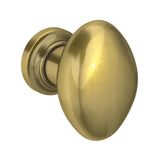 Baldwin Oval Cabinet Knob 1-1/8" x 3/4" oval (4910) in Heirloom Brass
