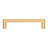 Baldwin Raised Appliance Pull 8" CTC (4345) in Lifetime (PVD) Satin Brass, side profile