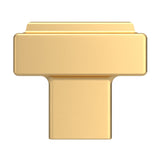 Baldwin Raised Cabinet Knob 1-1/2" diameter (4425) in Lifetime (PVD) Satin Brass, side profile