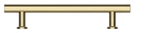 Baldwin Santa Monica 5" cabinet pull (shown in Unlacquered Brass; Satin Brass finish ordered)