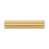 Baldwin Transitional Back Plate 4" CTC (4940) in Lifetime (PVD) Satin Brass, front