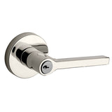 Reserve Square Keyed Entry Leverset with Contemporary Round Rose